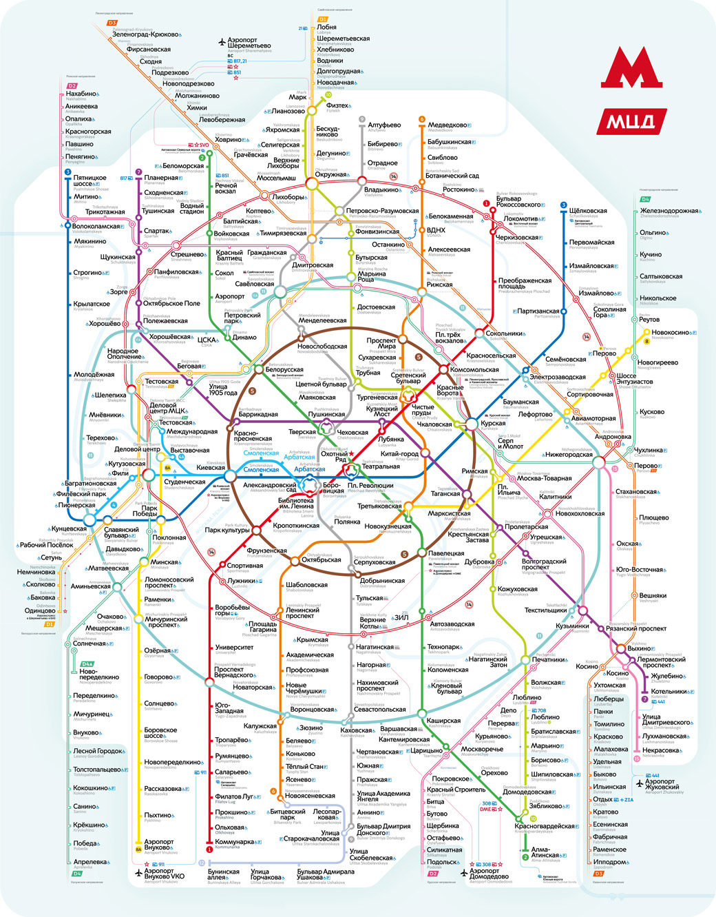 Схема метро Москвы